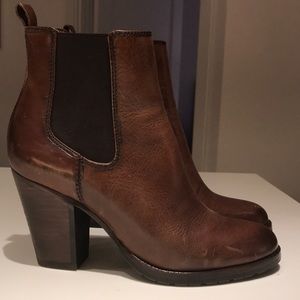 Frye Brown Leather Booties - Size 6-1/2